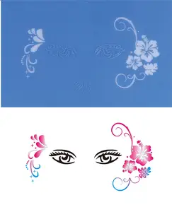 PET Reusable Body Art Face Body Painting Stencil - Stencil Eyes Willow