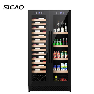 SICAO – <span class=keywords><strong>réfrigérateur</strong></span> à vin de luxe à double usage, lumière LED, grande capacité, contrôle indépendant de l'humidité, refroidisseur de vin - Product Image 2