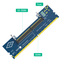 Adaptador de Memoria DDR4 para Portátiles y Computadoras de Escritorio, Tarjeta Adaptadora de 260 Pines SO-DIMM a 288 Pines DIMM para PC, Conector de Memoria RAM