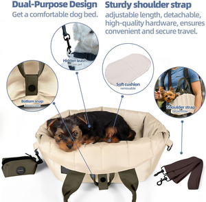 Soft-<b>Sided</b> Pet Carrier <b>Bags</b> Soft Luxury Dog Tote <b>Bag</b> Dog Cat Handbag Travel Soft Products with Adjustable Leash Pet Carrier <b>Bag</b> - Product Image 6