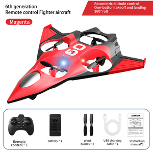 Drone de combat UAV de sixième génération, 2,4 GHz, gyroscope 6 axes, quadricoptère RC, avion <span class=keywords><strong>furtif</strong></span> avec lumières LED, avion RC de qualité hobby - Product Image 3