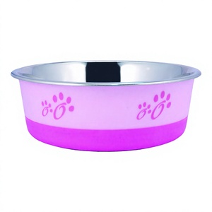 Cuencos y comederos para mascotas de acero inoxidable al por mayor con función antideslizante Cuenco de plástico para mascotas fusionado - Product Image 1
