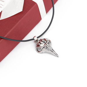 Vintage <span class=keywords><strong>Bellatrix</strong></span> <span class=keywords><strong>Lestrange</strong></span> Sculpey pendentif Style gothique oiseau crâne collier alliage corde chaîne pour hommes femmes Halloween décor - Product Image 4