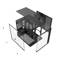 Boîtier d'ordinateur de jeu Micro ATX noir AntarcChill, nouveau produit, avec panneau en verre trempé, USB 3.0, format tour moyenne