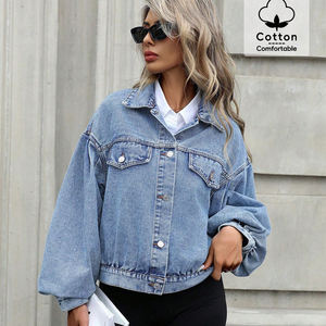 Giacche di alta qualità personalizzate alla moda giacche di jeans lunghe <span class=keywords><strong>oversize</strong></span> giacche in <span class=keywords><strong>Denim</strong></span> da <span class=keywords><strong>donna</strong></span> in jeans all'ingrosso - Product Image 2