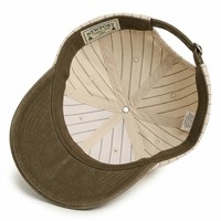 Gorra de Béisbol Vintage a Rayas, Bordado del Club Costero de Newport 1984, Visera Curva, Visera en Contraste, Gorra Estilo Dad Hat, Unisex, Deportiva e Informal