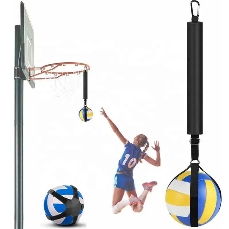 ネオプレン調節可能な長さのバレーボールスパイクトレーナーハンギングリアクションボールジャンプトレーニングエイドバレーボールスパイクトレーナー