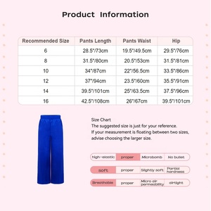 Pantalones de satén de pierna ancha para niños de 6 a 16 años, ideales para danza de adoración, litúrgica, lírica, coro, presentaciones y práctica de danza latina. - Product Image 6