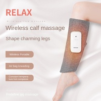 Masseur de jambes à compression d'air en plastique ABS pour la circulation et la relaxation, massage des tissus profonds des pieds et des mollets avec chaleur