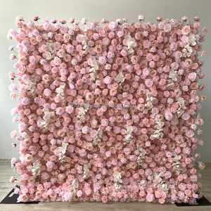 Floral Supplies Baby Shower Decoration Wedding Silk Rose Blush Pink Flower Backdrop Flower Wall 8x8 ft <strong>Back</strong> <strong>Drops</strong> for Events - Product Image 6