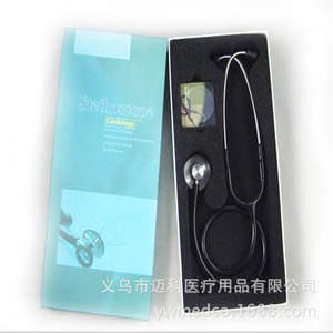 Stéthoscope en acier inoxydable Mk-121, noir, à tête unique, dispositif médical manuel pour adultes, usage domestique - Product Image 4