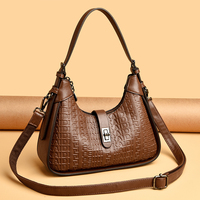 Tas Selempang Wanita Mewah Berkualitas Tinggi, Tas Tangan Wanita Kasual Bahan Kulit PU, Tas Selempang Wanita