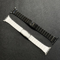 Tali Jam Tangan Pintar Mewah Pengganti untuk Pria untuk Apple Watch, Tali Jam Keramik Satu Sisi yang Dapat Dilepas