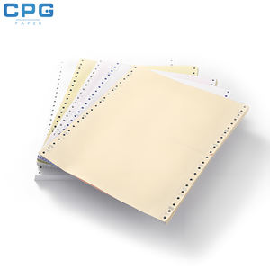 Rouleau de papier autocopiant haute blancheur en gros d'usine 50g/m² 55g/m² Papier NCR pour impression informatique en rouleau - Product Image 1