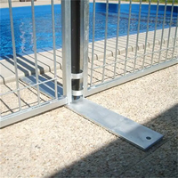 Fabricante de China, valla temporal de piscina de metal de seguridad de acero galvanizado con recubrimiento en polvo de 1,5mm y 2mm