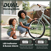 1/4 clé dynamométrique précision numérique clé dynamométrique numérique avec Buzzer et LED Flash Track Mode pouce livre jeu de clés dynamométriques