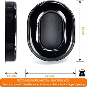 Defean-almohadilla H10-60 para las orejas, recambio de Gel de refrigeración, Compatible con ATH M50X / <span class=keywords><strong>HyperX</strong></span> <span class=keywords><strong>Cloud</strong></span> 1 y <span class=keywords><strong>2</strong></span> almohadillas para las orejas - Product Image 2