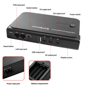 Mini onduleur DC1036L, alimentation sans interruption portable, batterie de secours pour routeur, modem, caméra CCTV, sortie 5V 9V 12V - Product Image 3
