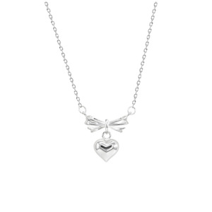 Collier haut de gamme en argent pur S925, design de niche, élégant, luxe léger, croix, fleur à quatre feuilles, pompon, polyvalent, superposé, platine - Product Image 5