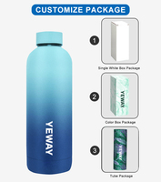 YEWAY Fabrika Doğrudan Gönderim 304 Paslanmaz Çelik Spor Matarası 500ml 750ml 1000ml Su Şişesi Sıcak Soğuk Tutma Özelleştirilmiş Logolu Bardaklar