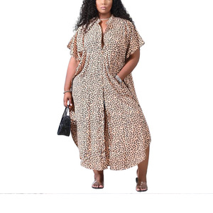 Summer Women's Clothing Beach Smocks Button Casual Vacation <strong>Coats</strong> Long Gowns <strong>Plus</strong> <strong>Size</strong> Dresses - Product Image 5