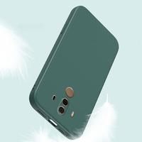 Coque carrée originale en silicone liquide pour Huawei Mate 9 10 Pro, protection de l'appareil photo, coque arrière de téléphone mignonne, Mate9 Mate10 10Pro Fundas 18pro 18pm