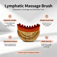 Brosse sèche pour le visage, masseur de contour facial, sculpteur de la mâchoire, poils doux, forme croissant, brosse de drainage lymphatique pour le visage