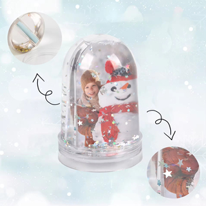 Рождественский снежный шар с сублимационным пластиком, DIY, с блестками, в форме арки, жидкая фоторамка для семьи и друзей, рождественские подарки - Product Image 5
