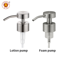 Pompe à lotion en acier inoxydable de haute qualité 24 mm 28 mm, distributeur de savon liquide pour bouteille en verre givré pour shampoing
