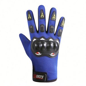 Gants de course réglables en cuir rigide thermiques/isolés, anti-chute, résistants à l'usure, compatibles écran tactile, pour le ski et la moto en été - Product Image 5