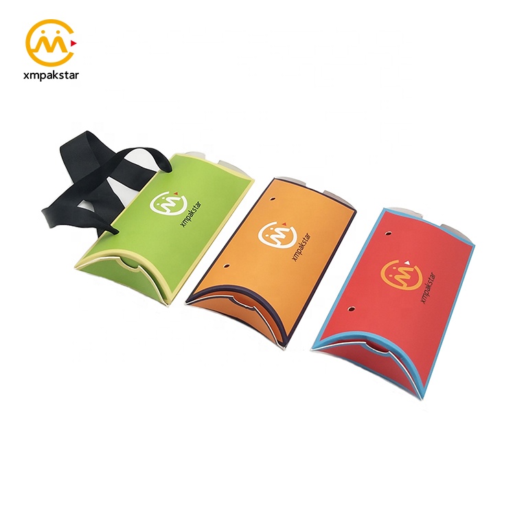 Wholesale cheap custom big large paper packaging pillow gift boxes for silk scarf