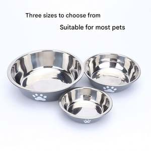 Tazones de Acero Inoxidable para Perros Pequeños, Medianos y Grandes, Tazón para Comida y Agua con Base de Silicona Antideslizante - Product Image 1