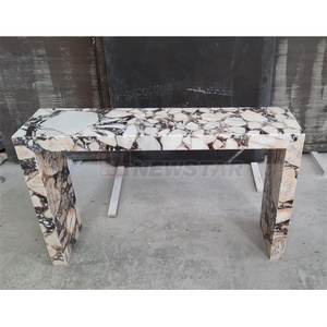 Newstar Luxury Home Furniture Calacatta Viola <strong>Console</strong> <strong>Table</strong> Marble Honed White <strong>Long</strong> Livingroom <strong>Console</strong> <strong>Tables</strong> - Product Image 6