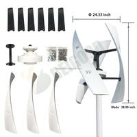 Système d'énergie renouvelable hors réseau et sur réseau 2kW 3kW 5kW 10kW 20kW 30kW 50kW 220V 380V, générateur éolien vertical 500W