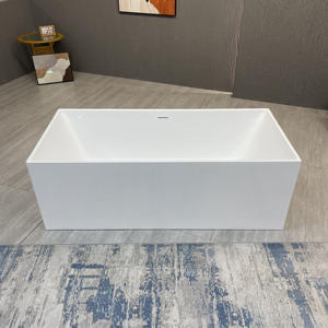 Sly Merlin Speciale Aanbieding Vierkante Smalle Zijkanten Rechthoekige Vrijstaande Acryl Badkuip Whirlpool Ligbad - Product Image 4