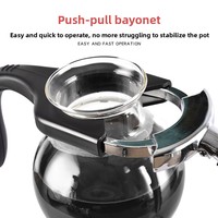 Cafetière à filtre pour le café, cafetière à siphon domestique, pot de service en verre borosilicate, cafetière de style Chemex, capacité de 3 tasses, infuseur à thé
