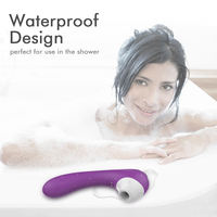 Damen Silikon G-Punkt Klitoris Nippel Sauger Vibrator 9 Vibrationsmodi USB Aufladbar Wasserdicht IPX7 für Vaginale Massage