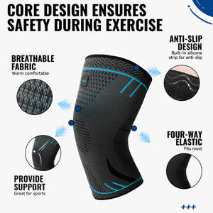 Genouillères de sport réglables WRELS en gros pour la protection des genoux – Légères, respirantes, pour l'entraînement et le sport - Product Image 5