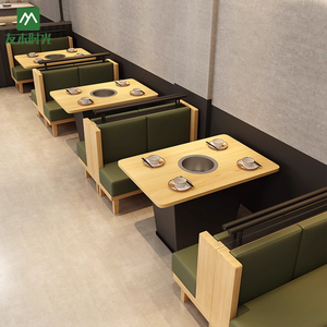 كشك أثاث فاخر للمطاعم ، طاولة شواء جديدة للمطعم وكرسي تجاري - Product Image 4