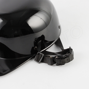 Casco Abierto Vintage YHMOTO para Motocicleta Cruiser, Chopper, Ciclomotor, Scooter, Homologado por DOT, Color Negro - Product Image 4