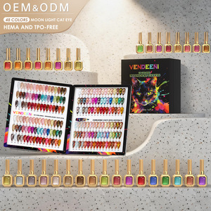 Nuovo Smalto <span class=keywords><strong>Gel</strong></span> Effetto Occhio di Gatto Moonlight 48 Colori con Delicate Perle Satinate e Effetto Cristallo 15ml LED <span class=keywords><strong>per</strong></span> Uso Professionale - Product Image 3