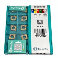 Taegutec CCMT09T304 PC TT9080 Sisipan Karbida untuk Pembubutan CNC Alat Pemotong dengan Lapisan PVD