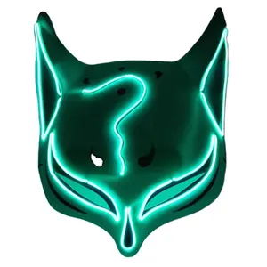 Factory Custom Fox Drift LED Halloween Mask Party Cosplay Character Mask Custom-made Best-selling Anonymous Halloween Mask