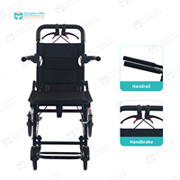 Fauteuil roulant de voyage portable de style chariot avec poignée télescopique, pliable, pour le transport en avion