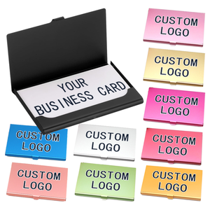 0717 Porta Tarjetas de Visita de Aluminio Personalizado al por Mayor, Clip para Tarjetas, Portátil, Lujoso, Multifuncional, con Logotipo - Product Image 3