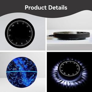 مصباح مكتب بتصميم السماء المرصعة بالنجوم يطفو مغناطيسياً مع قاعدة دوارة على شكل طبق طائر، هدية ديكور منزلي أنيقة مصنوعة من البلاستيك - Product Image 6