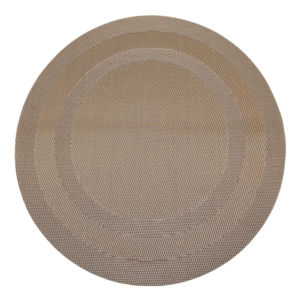 Napperon en spirale à motif tissé en PVC circulaire décor de cuisine thermique marron classique pour la maison hôtel restaurant - Product Image 1