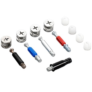 Hardware Furniture Fitting Wooden Panel Connecting Zinc Alloy Cam Quick Assembly <b>Rod</b> Screw Dowel With <b>Plastic</b> Nut - Product Image 6