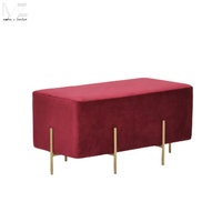 Couverture en tissu de style européen antique, pouf en éléphant et velours, banc de cheval, tabouret, salon moderne, bord rond et carré, 1 pièce
