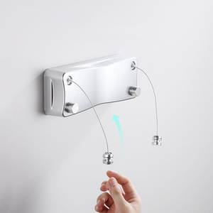Y17 intérieur <span class=keywords><strong>extérieur</strong></span> ligne à linge ABS <span class=keywords><strong>aluminium</strong></span> ligne à linge mural vêtements <span class=keywords><strong>étendoir</strong></span> corde à linge rétractable - Product Image 3
